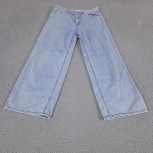 OAT New York Jeans Womens 8/29 Blue Wide Leg Cloud Luxe Denim High Rise Stretch